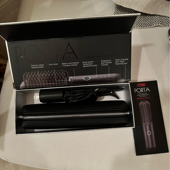 TYMO PORTA HAIR STRAIGHTENER Cordless & portable with open box case charger - Picture 5 of 5